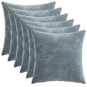 vidaXL Housse de coussin 6 pcs HEERLEN Bleu clair 30 x 30 cm