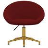 vidaXL Chaises &agrave; manger lot de 4 Rouge bordeaux Velours