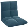 vidaXL Fauteuil de sol ajustable Bleu Velours