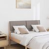 vidaXL T&ecirc;te de lit capitonn&eacute;e Taupe 120 cm Pin massif