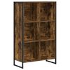 vidaXL Biblioth&egrave;que 99,5 x 30 x 108,5 cm Bois d'ing&eacute;nierie Ch&ecirc;ne Fum&eacute;