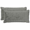 vidaXL Coussin de jet&eacute; 2 pc HOUTEN Gris fonc&eacute; 40 x 80 cm Flanelle