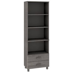 vidaXL Buffet HAMAR Gris clair 60x35x180 cm Bois de pin massif