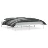 vidaXL Cadre de lit m&eacute;tal sans matelas blanc 200x200 cm