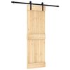 vidaXL Porte coulissante 70 x 210 cm Bois de pin massif (non trait&eacute;)