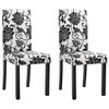 vidaXL Chaises &agrave; manger lot de 2 noir tissu