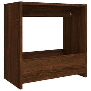vidaXL Table d'appoint Ch&ecirc;ne marron 50x26x50 cm Bois d'ing&eacute;nierie