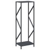 vidaXL Portant de bois chauffage anthracite 34x25x100 cm