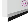 vidaXL Brosses d'&eacute;tanch&eacute;it&eacute; pour porte &agrave; visser 2 pcs Argent 100 cm