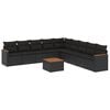 vidaXL Patio Sofa Set 9 place Black