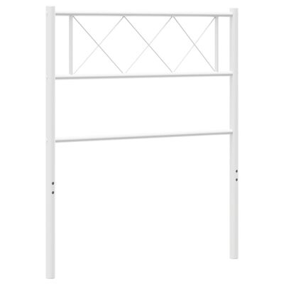 vidaXL Tête de lit métal blanc 90 cm