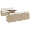 vidaXL Ensemble de canap&eacute; de jardin avec coussin 8 pcs Beige polyrotin