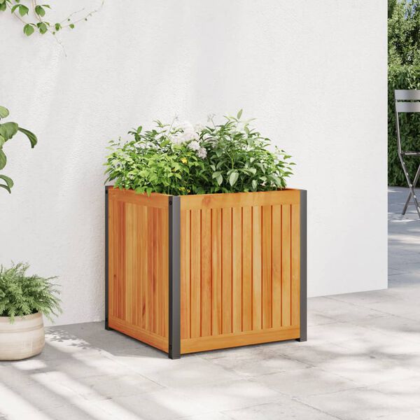 vidaXL Jardini&egrave;re 45x45x44 cm bois massif d'acacia et acier