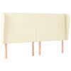 vidaXL T&ecirc;te de lit avec oreilles Cr&egrave;me 163x23x118/128 cm Similicuir