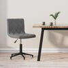 vidaXL Chaise pivotante de bureau Gris fonc&eacute; Velours