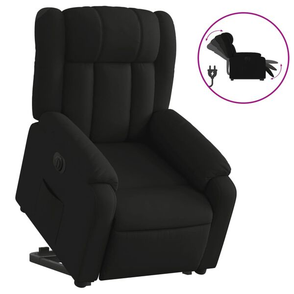 vidaXL Fauteuil inclinable &eacute;lectrique noir tissu