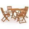 vidaXL Ensemble &agrave; manger de jardin pliable 5 pcs Bois d'acacia solide