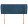 vidaXL T&ecirc;te de lit avec oreilles Bleu fonc&eacute; 93x23x78/88 cm Velours