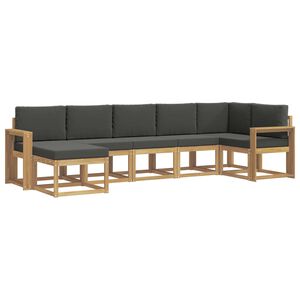 vidaXL Ensemble de canap&eacute;s d'ext&eacute;rieur 7 pcs Blanc et anthracite