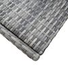 vidaXL Ensemble de bar d'ext&eacute;rieur 7 pcs coussins R&eacute;sine tress&eacute;e Gris