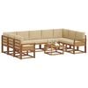 vidaXL Ensemble de canap&eacute;s d'ext&eacute;rieur 10 pcs Naturel et Beige