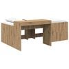 vidaXL Lit haut pour enfants avec bureau Ch&ecirc;ne artisanal 98,5 x 200 cm
