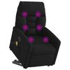 vidaXL Fauteuil inclinable de massage électrique noir tissu microfibre