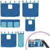 vidaXL Lit superposé sans matelas avec toboggan et rideaux 90x190 cm