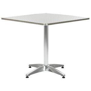 vidaXL Table de jardin Argent&eacute; 80x80x70 cm Aluminium