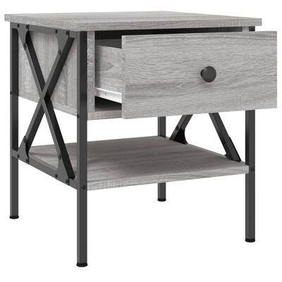 vidaXL Tables de chevet 2 pcs sonoma gris 40x42x45 cm bois ingénierie