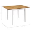 vidaXL Mobilier de salle &agrave; manger 3 pcs MDF Blanc