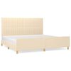 vidaXL Cadre de lit sans matelas cr&egrave;me 200x200 cm tissu