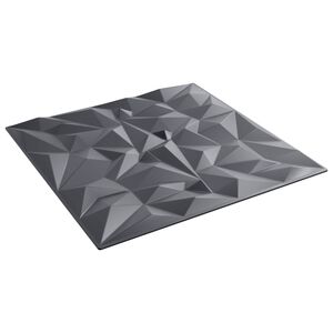 vidaXL Panneaux muraux 24 pc 50 x 50 cm Gris Am&eacute;thyste Mousse XPS