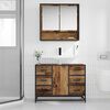 vidaXL Ensemble de mobilier de salle de bain 2 pcs Bois ancien