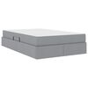 vidaXL Lit avec rangement et matelas Gris clair 120 x 200 cm Polyester