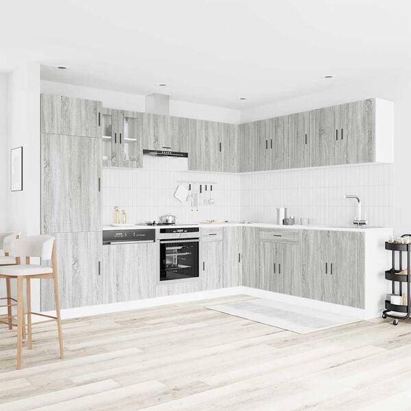 vidaXL Ensemble d'armoires de cuisine 14 pcs Porto bois d'ingénierie