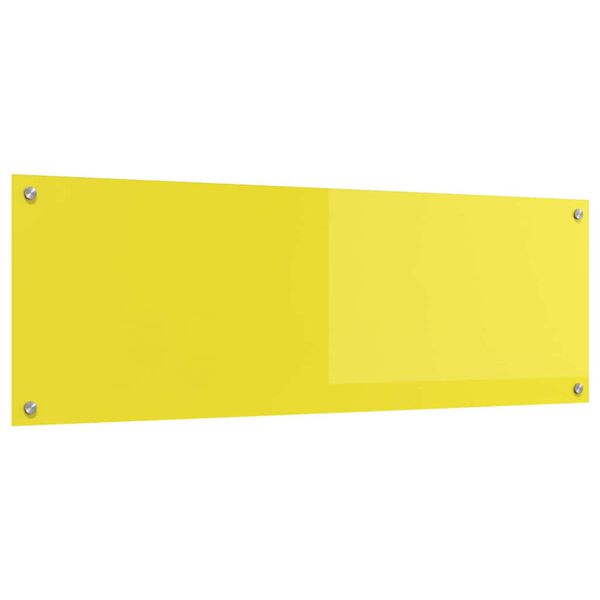 vidaXL Protection de cuisine Jaune 120 x 40 cm verre tremp&eacute;