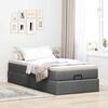 vidaXL Cadre de lit ottoman avec matelas gris foncé 90x200 cm tissu