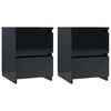 vidaXL Tables de chevet 2 pcs Noir brillant 30x30x40cm bois ing&eacute;nierie