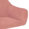 vidaXL Chaises pivotantes &agrave; manger lot de 2 rose velours