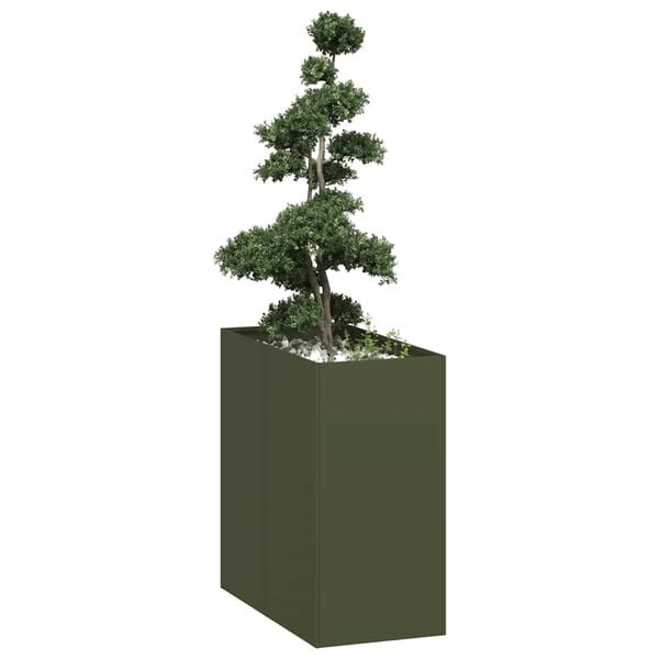 vidaXL Jardini&egrave;re vert olive 40x80x80 cm acier