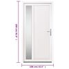 vidaXL Porte d'entr&eacute;e Blanc 108x208 cm PVC
