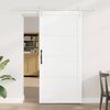 vidaXL Porte coulissante Blanc 93 x 202 cm Pin massif