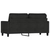 vidaXL Canap&eacute; &agrave; 2 places Noir 140 cm Tissu