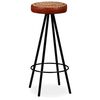 vidaXL Tabourets de bar lot de 2 cuir v&eacute;ritable
