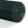 vidaXL Cl&ocirc;ture avec poteau Vert 1 x 100 m Acier et PVC