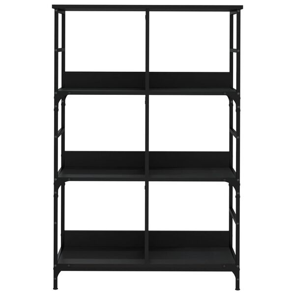vidaXL Bibliothèque noir 78,5x33x117,5 cm bois d'ingénierie