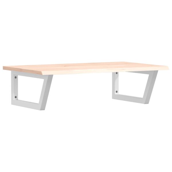 vidaXL &Eacute;tag&egrave;re de vasque murale acier et bois de ch&ecirc;ne massif