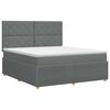 vidaXL Lit boxspring avec matelas Gris fonc&eacute; 160 x 200 cm Tissu