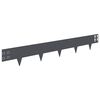 vidaXL Bordure de Pelouse 50 pcs 100 x 15 cm Acier Anthracite